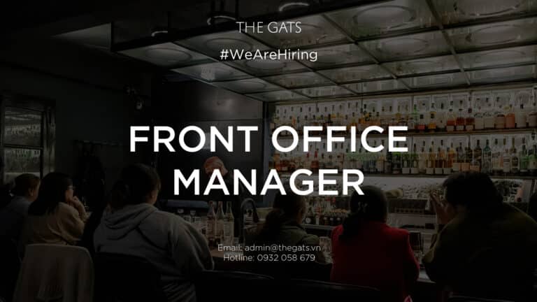 GEMINATION BAR – THE GATS INVESTMENT We’re hiring: Front Office Manager