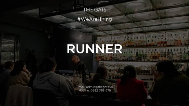 GEMINATION BAR – THE GATS INVESTMENT We’re hiring: RUNNER (Full-time)